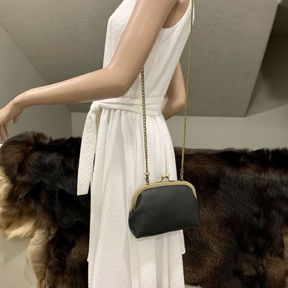 Handmade Genuine Cowhide Leather Kisslock Clutch/Wristlet/Crossbody & 2 Straps - Picture 12 of 15